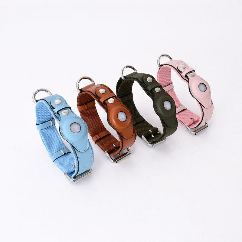 A Pple Tracker Airtag Pet Collar Adjustable Dog Leash Collar Medium Large Dog Accessories Puppy Pet Supplies